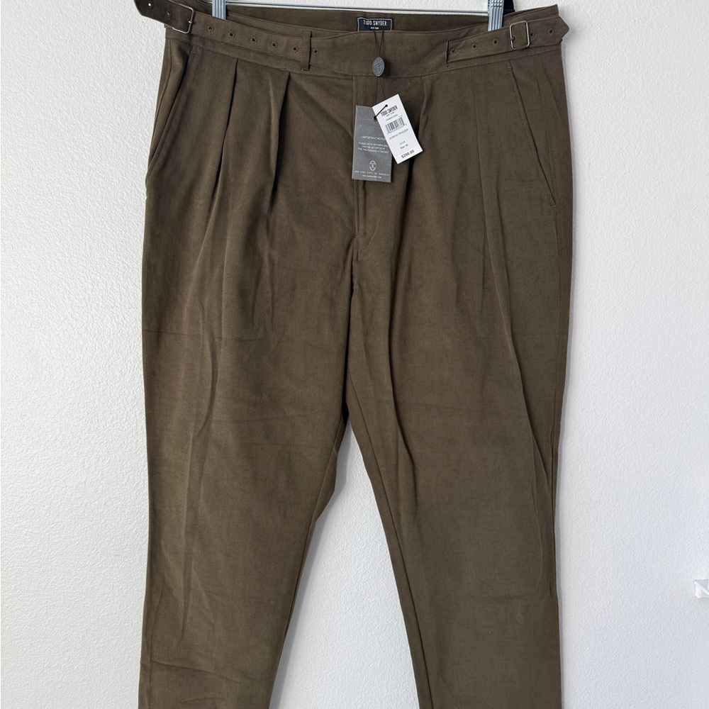 Brushed Cotton Olive Gurkha Men’s Trousers NWT